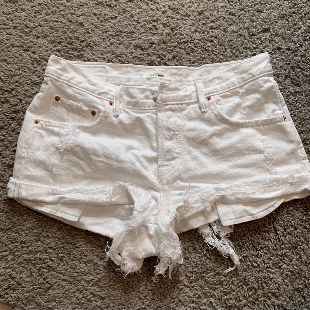 Grlfrnd Adriana white denim short